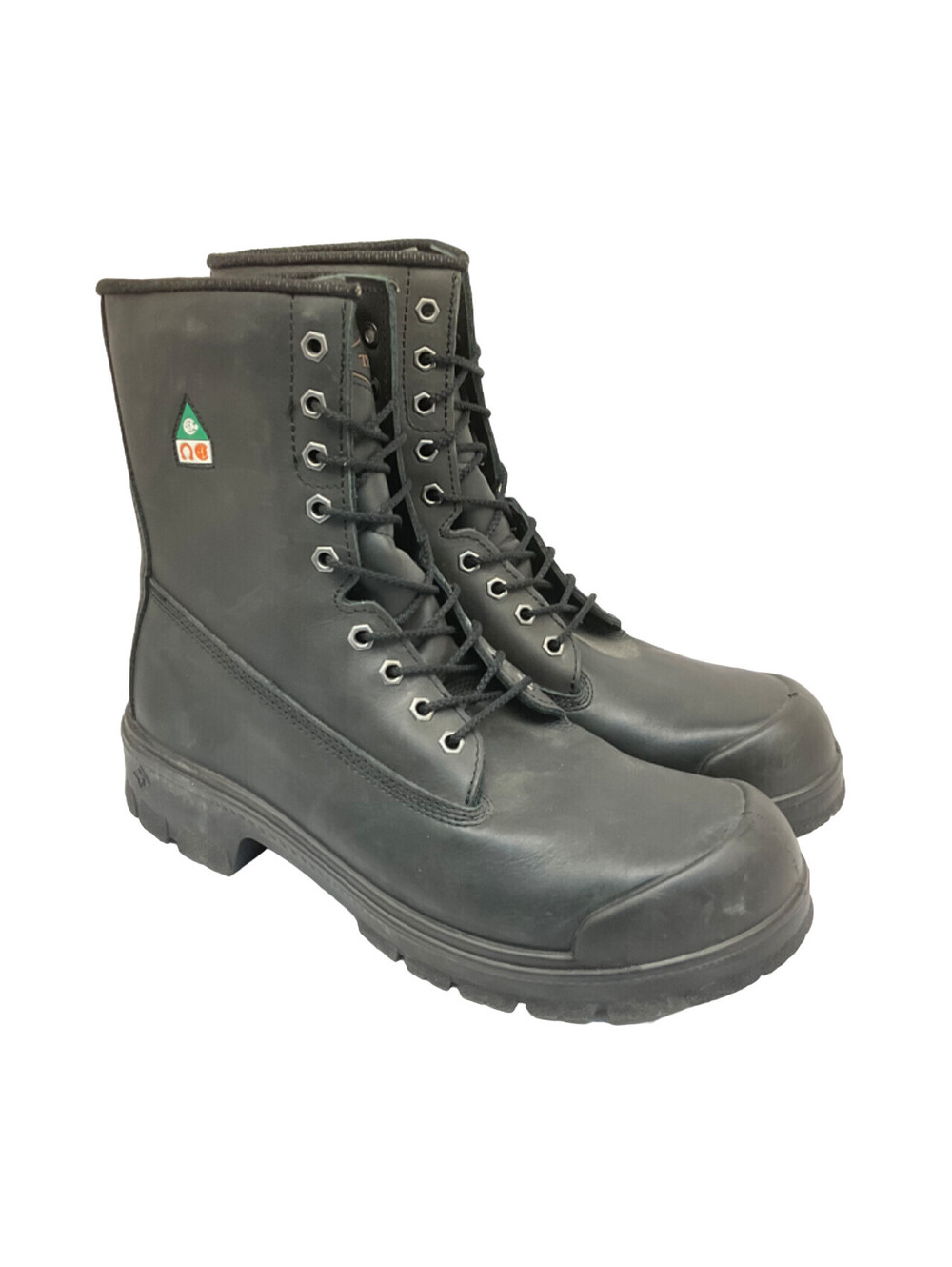 Terra Men's 8'' Sentry Comp. Toe Comp. Plate Work Boots Black Leather Size 13M